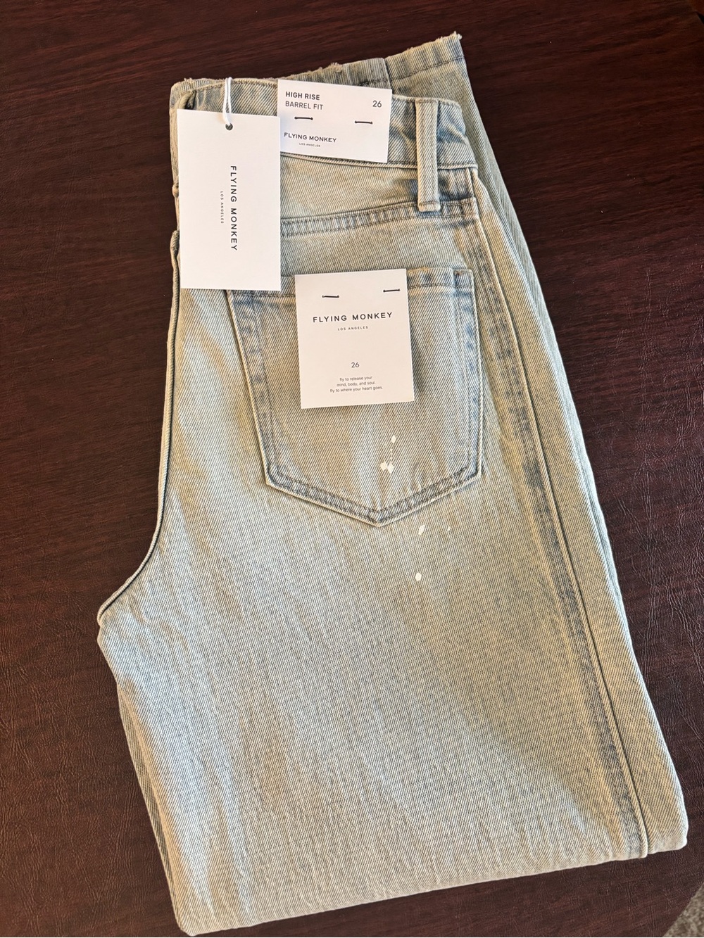 NWT Flying Monkey VICI Barrel Pintuck Jeans - Picture 8 of 8